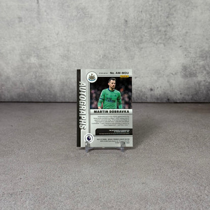 Tarjeta Panini firmada por Martin Dubrak