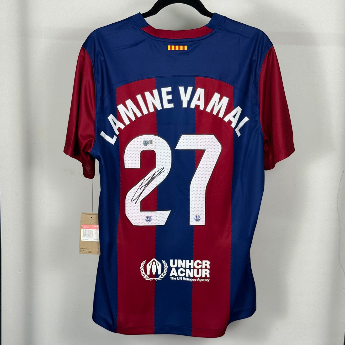 Jersey Barcelona firmada por Lamine Yamal