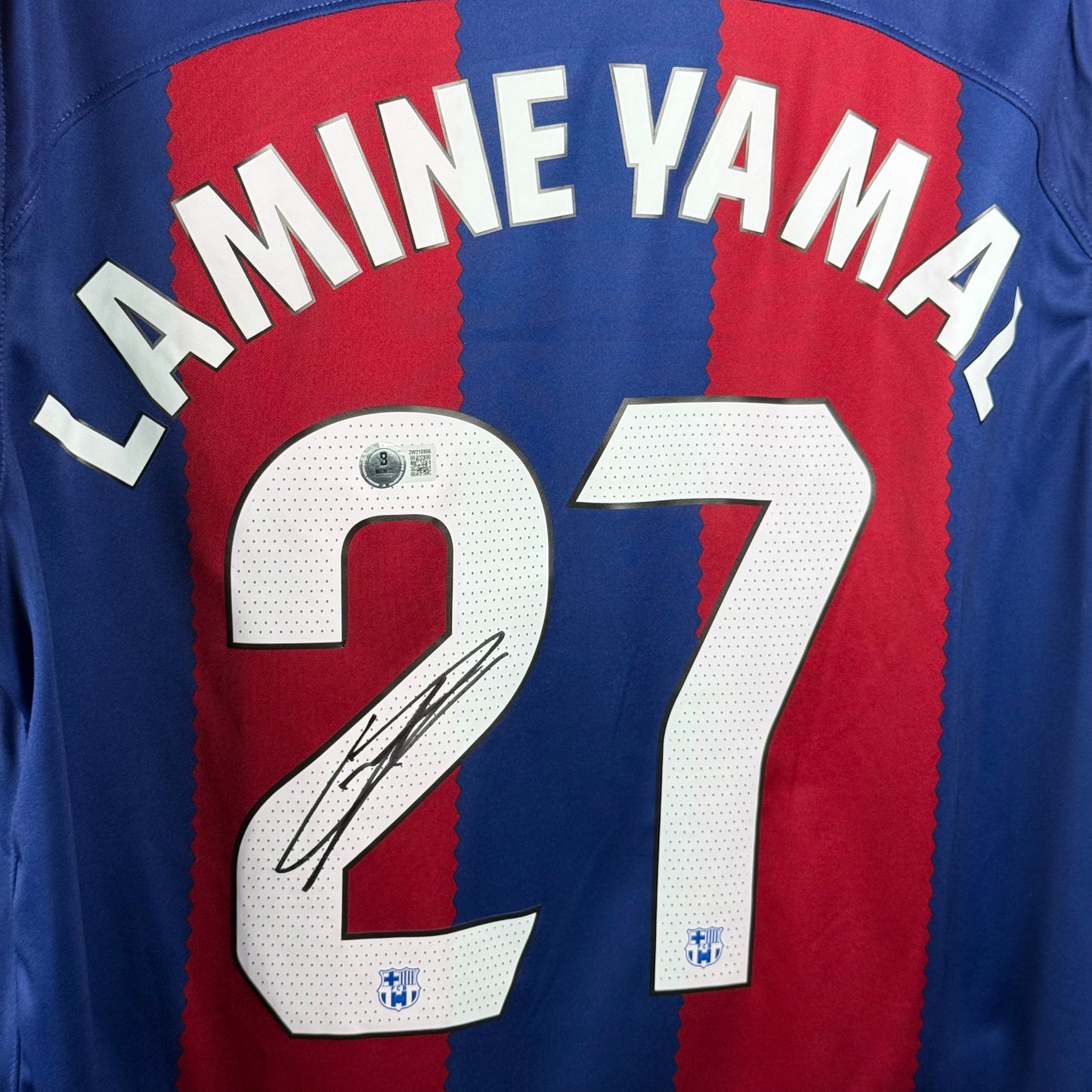 Jersey Barcelona firmada por Lamine Yamal