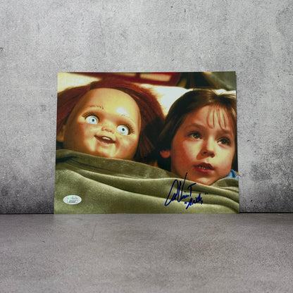 Foto firmada por Alex Vincent (Chucky) JSA