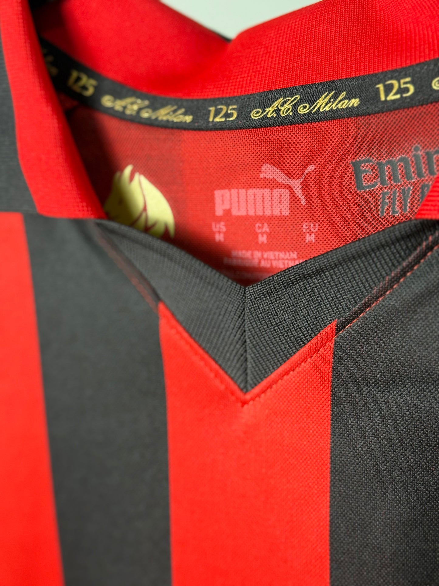 Jersey AC Milan 125º Aniversario firmado por Santiago Giménez | Certificado Match Worn Shirt (MWS)