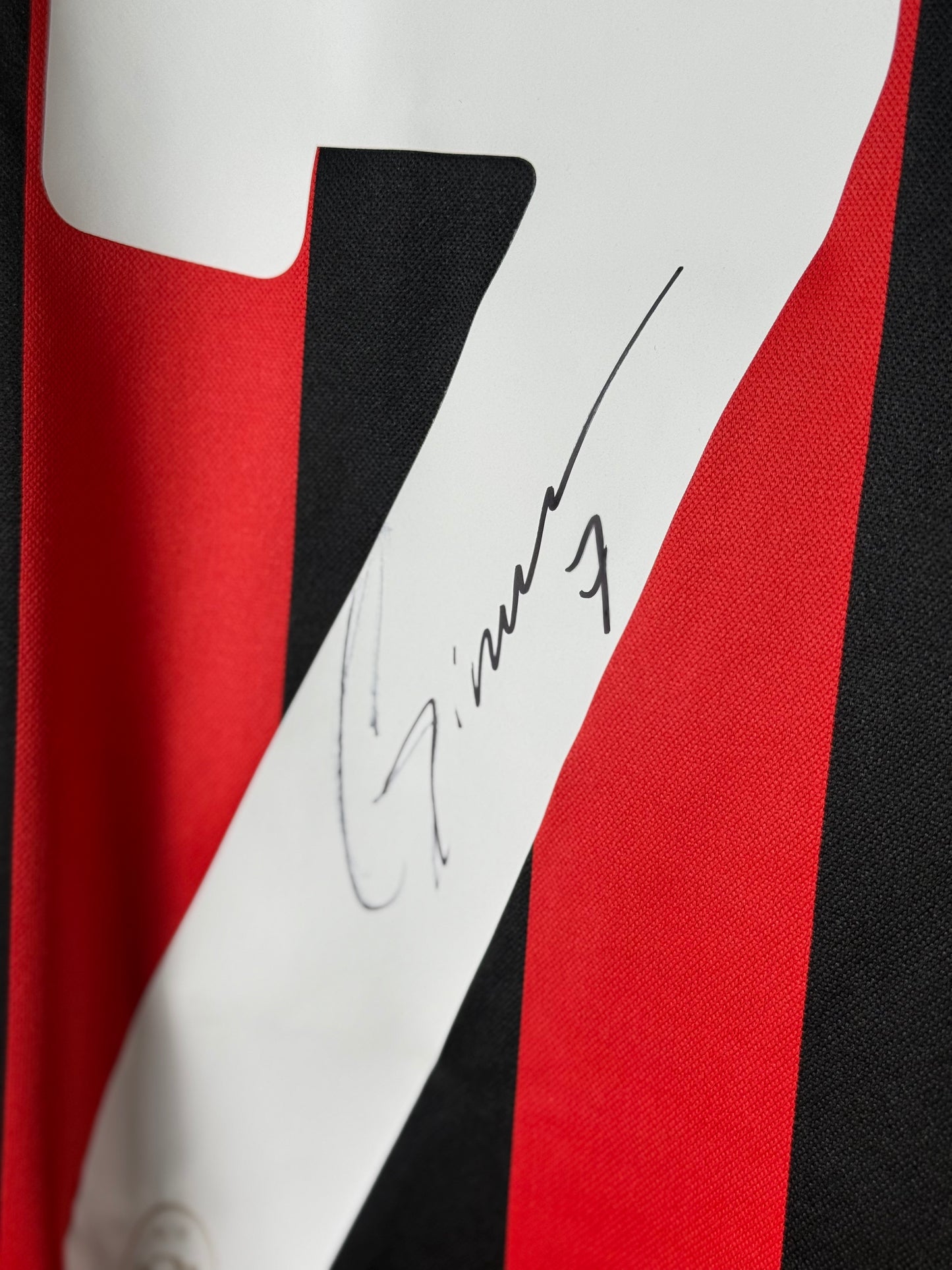 Jersey AC Milan 125º Aniversario firmado por Santiago Giménez | Certificado Match Worn Shirt (MWS)