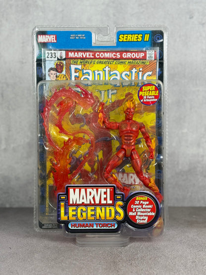 Figura Human Torch Marvel Legends 2002 sellado