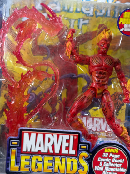 Figura Human Torch Marvel Legends 2002 sellado