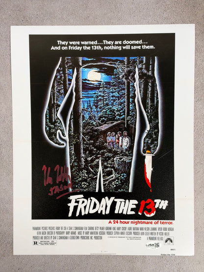 Póster Jason Voorhees Viernes 13 firmado por Kane Hodder – JSA