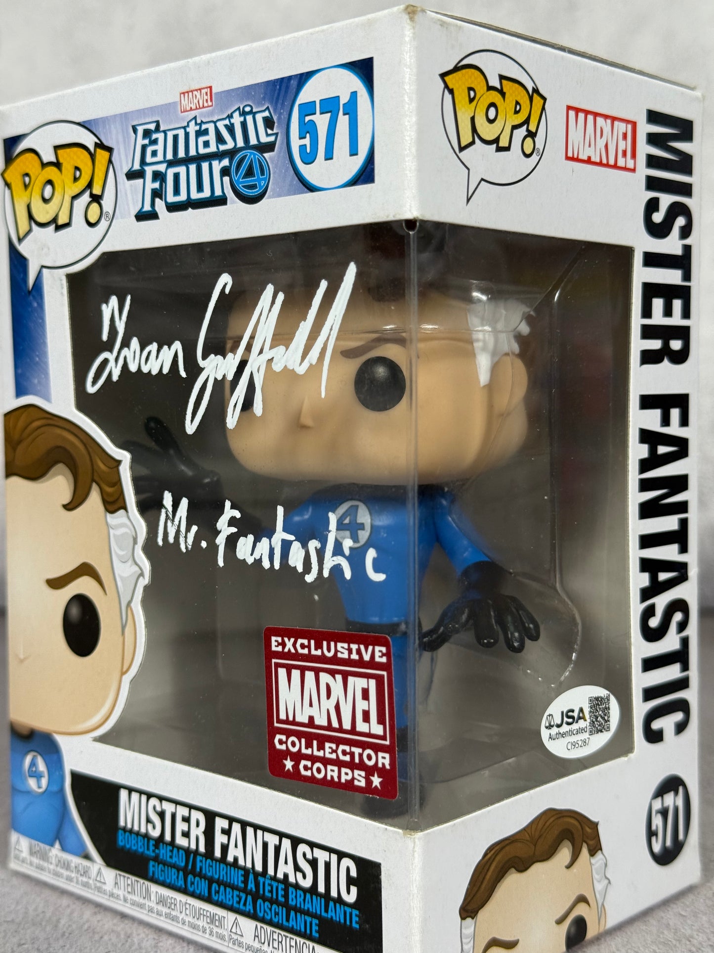 Funko Mr Fantastic firmado por Ioan Gruffudd (JSA)
