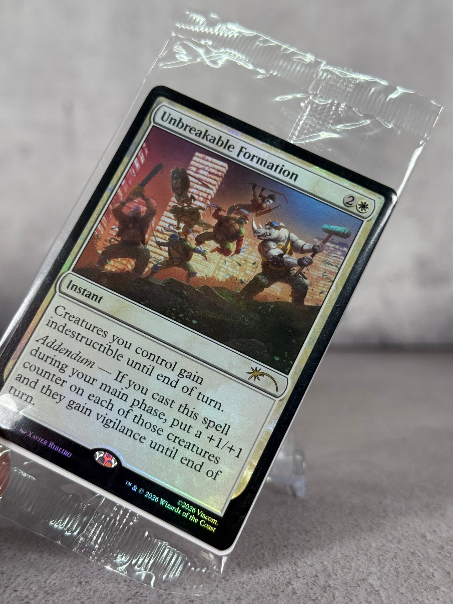 Tarjeta Magic x TMNT "unbreakable formation" exclusiva de NYCC 2025