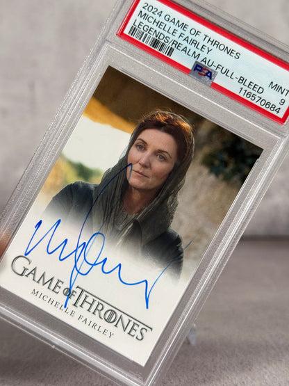 Tarjeta Game of Thrones - Catelyn Stark firmada por Michelle fairley PSA 9