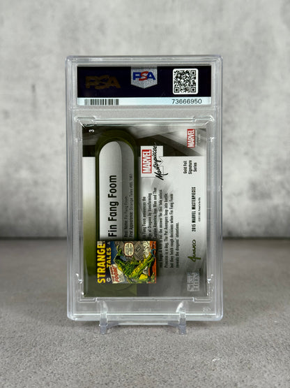 Tarjeta Marvel Masterpcs Fing Fang Foom Gold Foil 2020 PSA 8