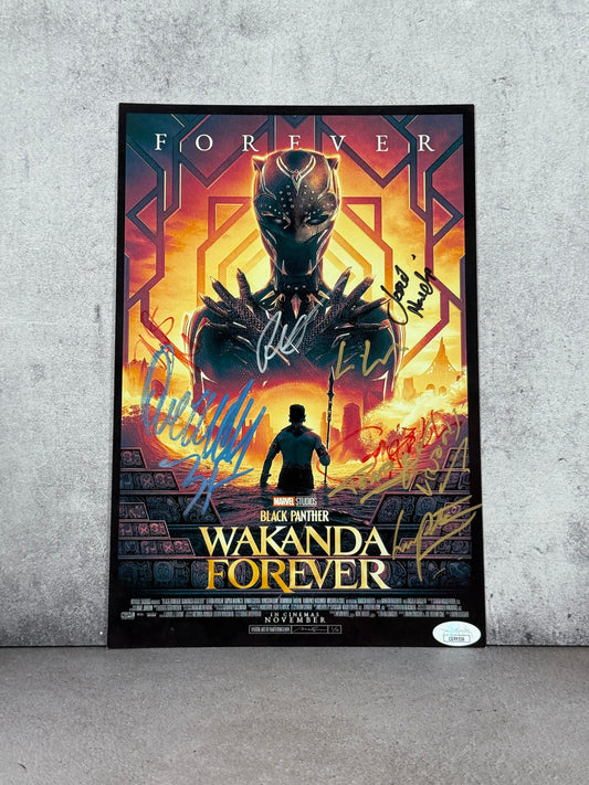 Poster Wakanda Forever Black Panther firmado por el cast (JSA)