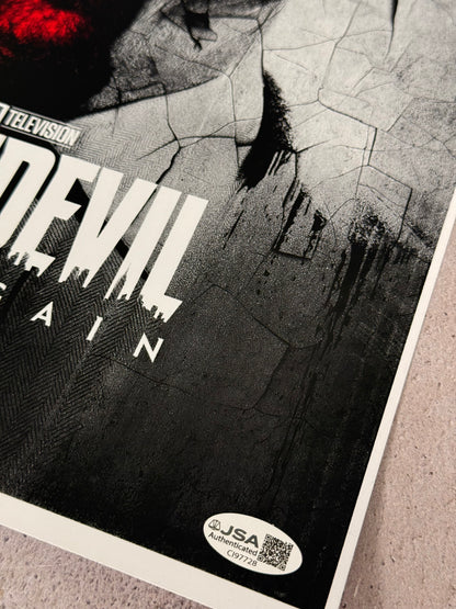 Poster Daredevil Born again firmado por Charlie Cox (JSA)