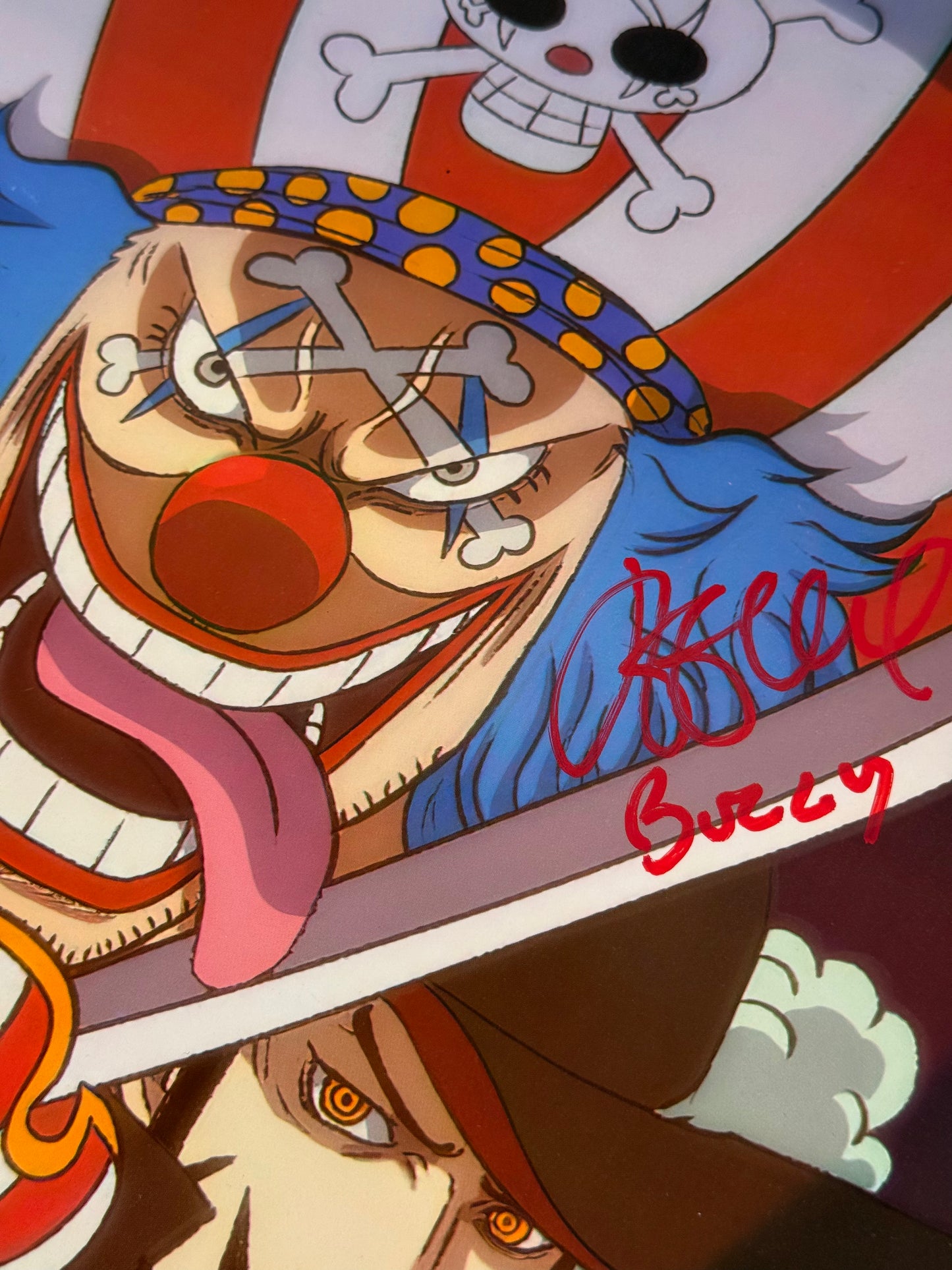 Poster Crossguild One Piece firmado por John Ward y Jeff ward (JSA)