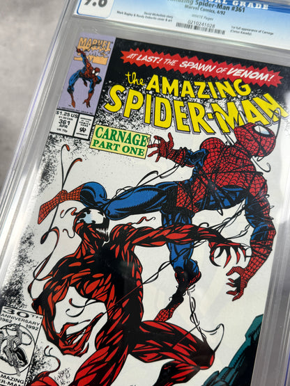 Comic Amazing Spiderman #361 Carnage 1st appearence CGC 9.6