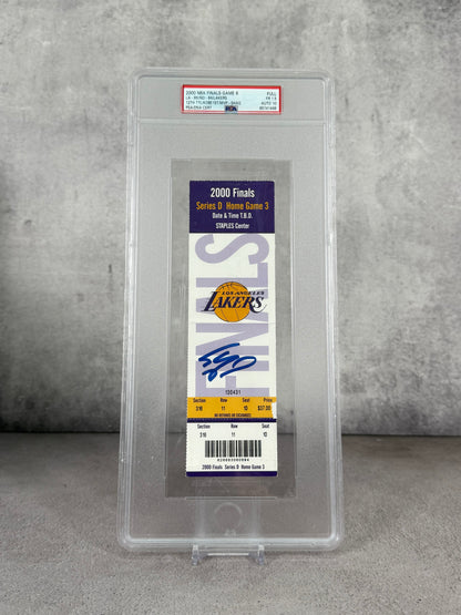Boleto real NBA finals 2000 game 6 firmado por Shaq