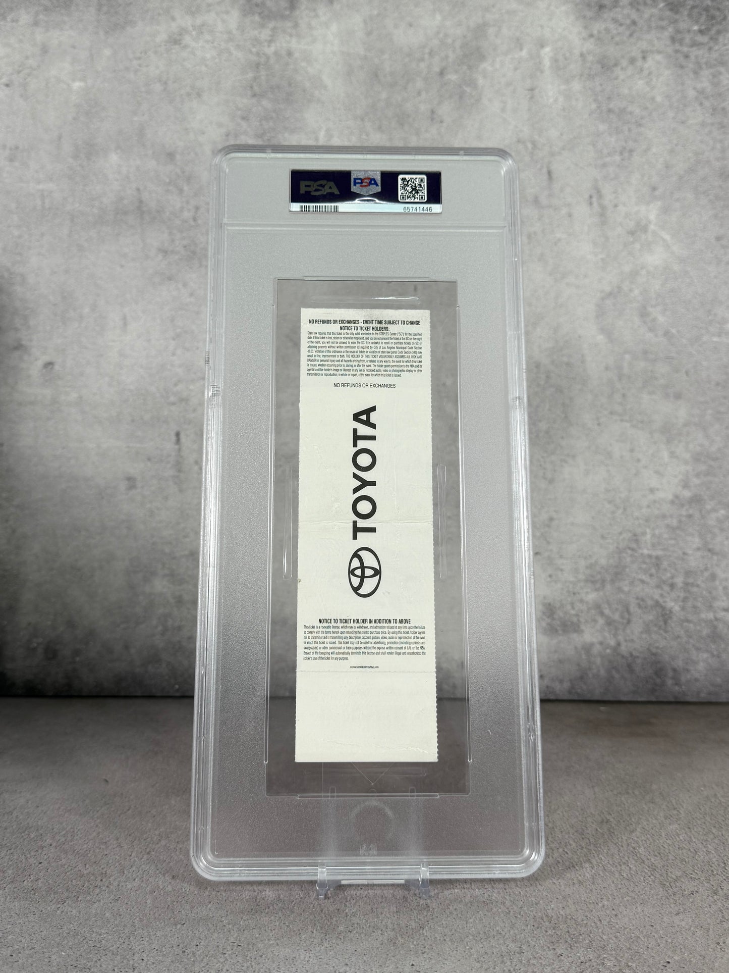 Boleto real NBA finals 2000 game 6 firmado por Shaq