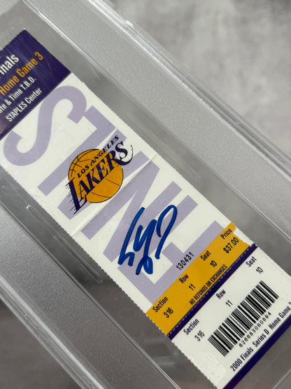 Boleto real NBA finals 2000 game 6 firmado por Shaq
