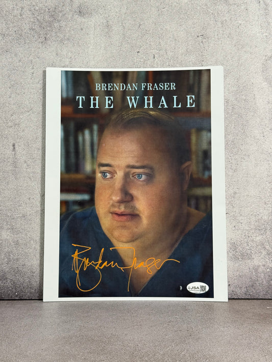 Foto The Whale firmada por Brendan Fraser (JSA)