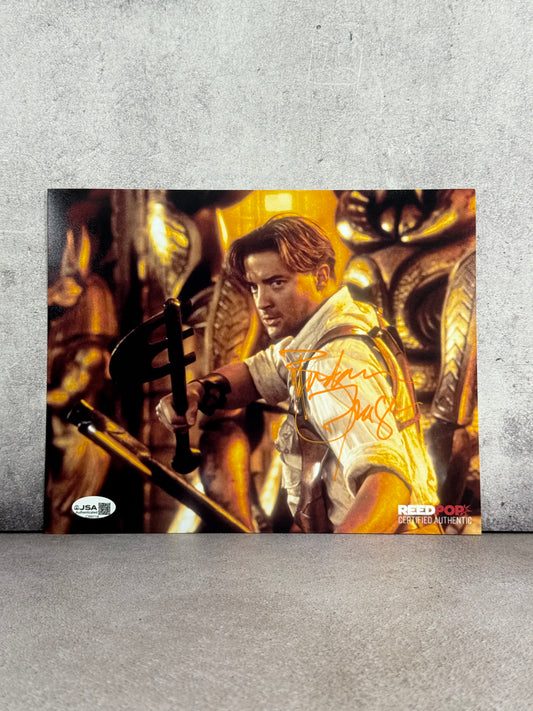 Foto Rick O'Connell The Mummy firmada por Brendan Fraser (JSA)