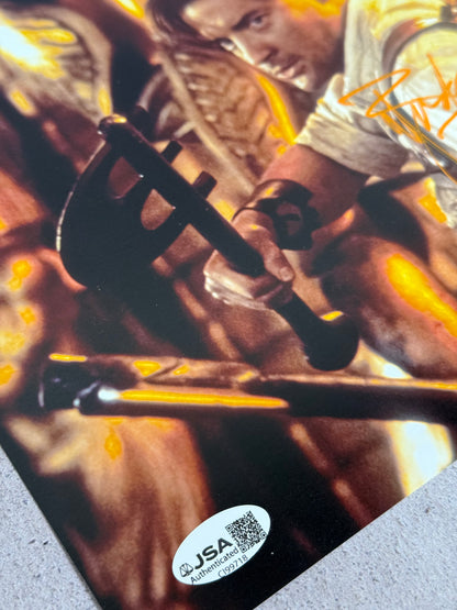 Foto Rick O'Connell The Mummy firmada por Brendan Fraser (JSA)