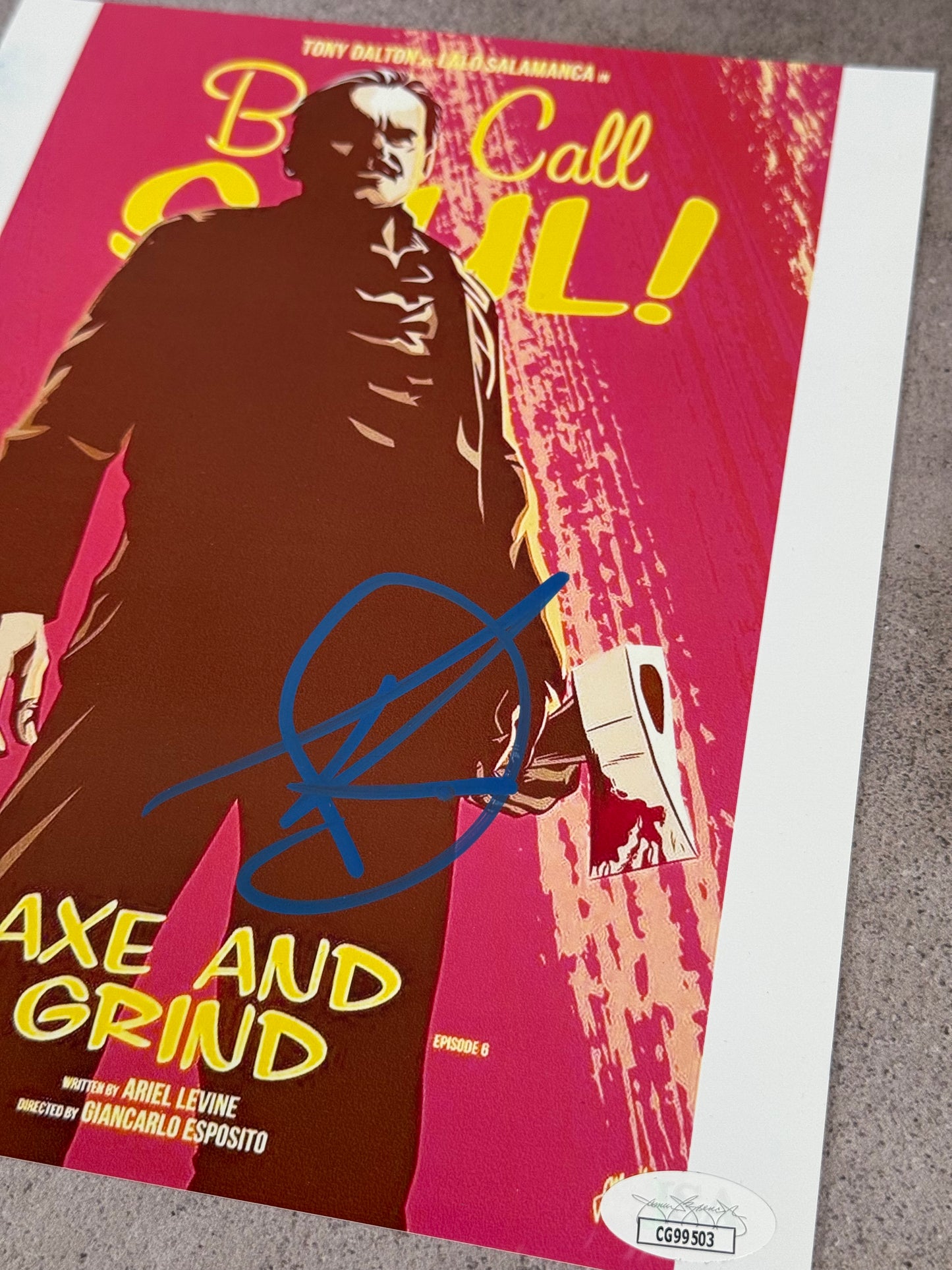 Foto Lalo Slamanca Better Call Saul firmada por Tony Dalton (JSA)