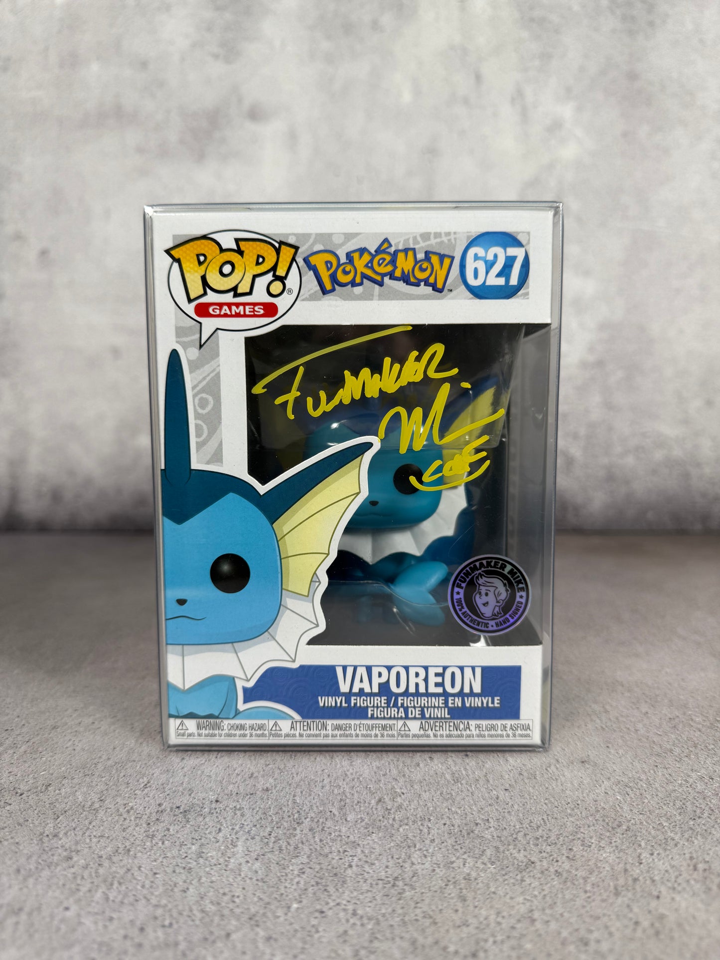 Funko Pop Vaporeon Firmado por Mike Becker (Fundador de Funko) • Pokémon