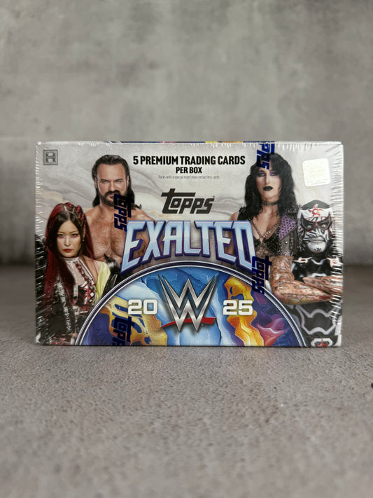 Caja WWE Topps Exalted 2025 (2 autos + relic)