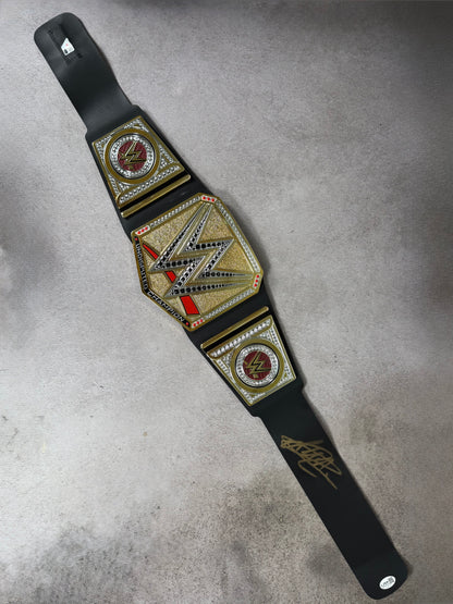 Cinturón WWE firmado por Drew McIntyre (doble cert)