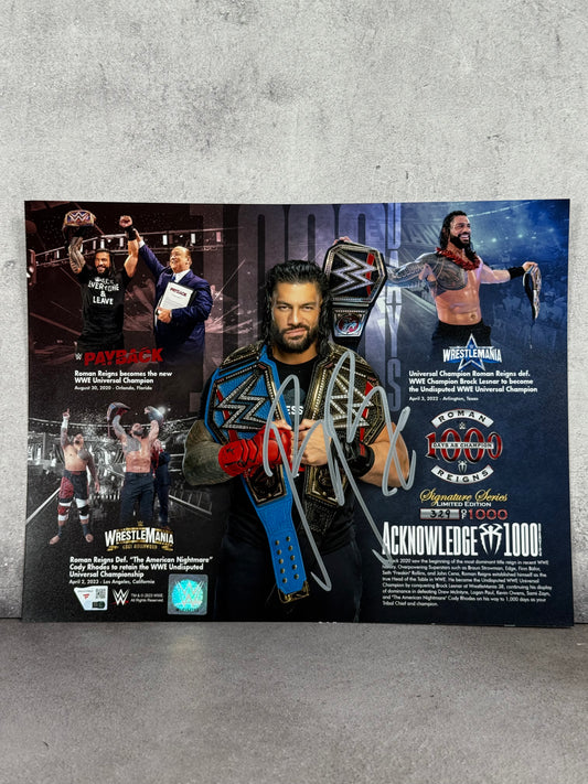 Poster firmado por Roman Reigns (edición limitada)