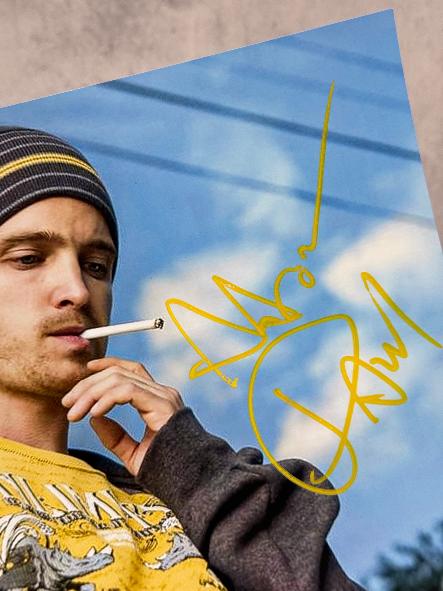 Foto Jessie Pinkman firmada por Aaron Paul (JSA)