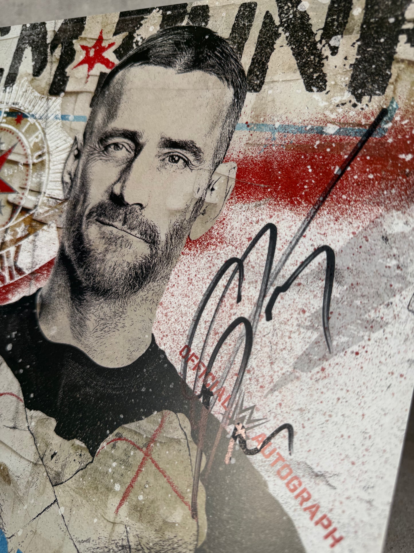 Poster firmado por CM Punk Beckett