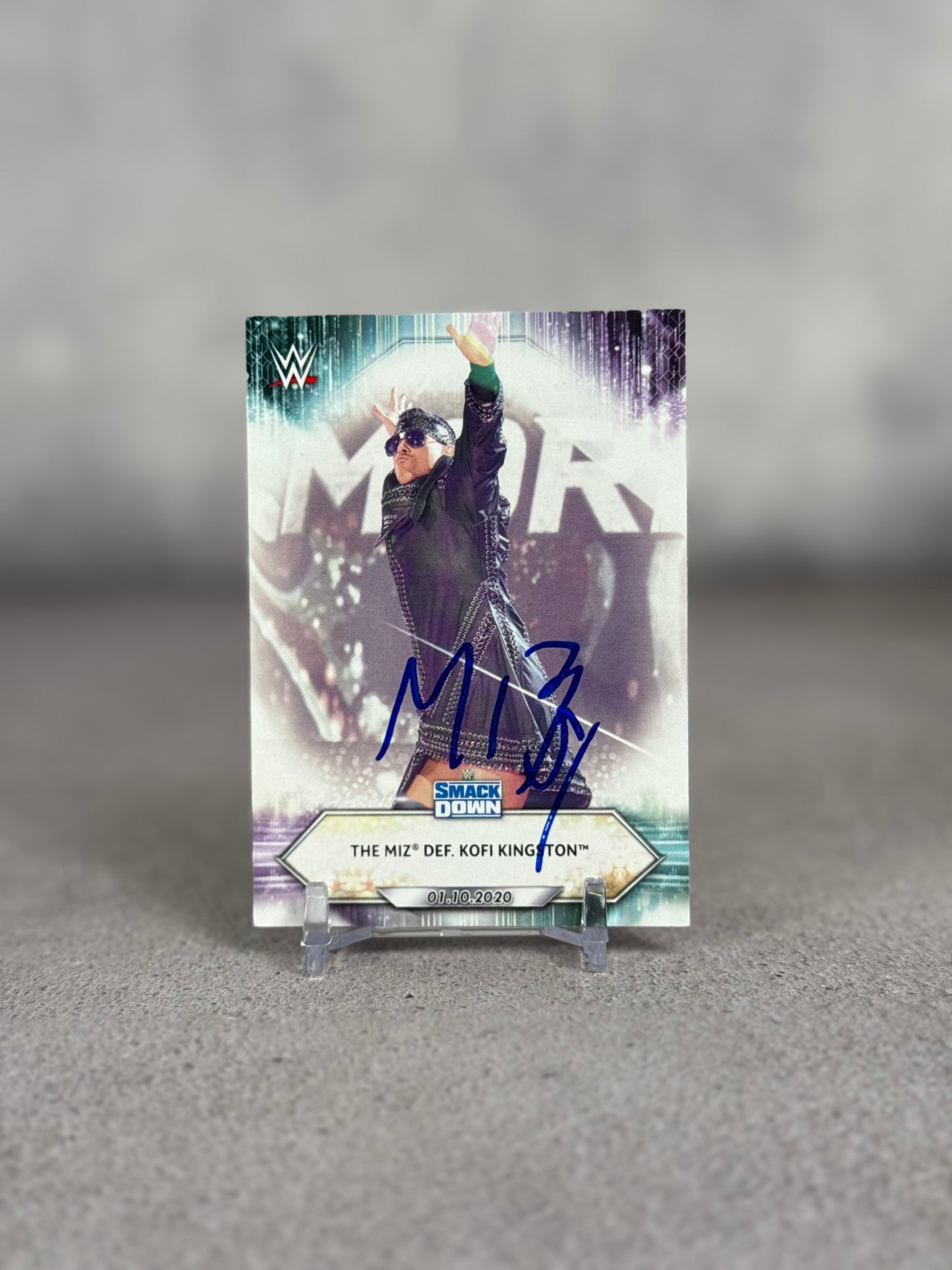 Tarjeta WWE firmada por The Miz JSA
