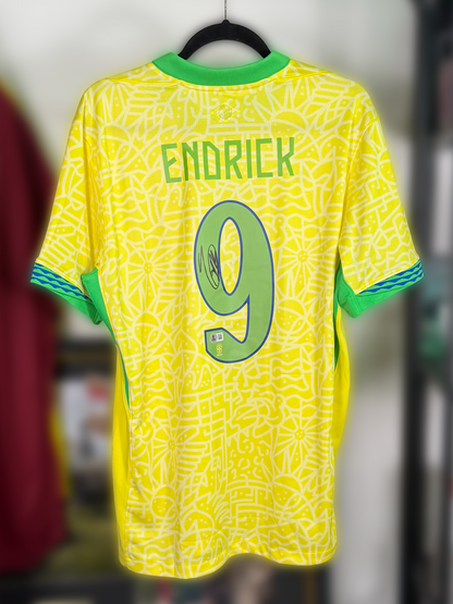 Jersey Brasil firmado por Endrick Beckett