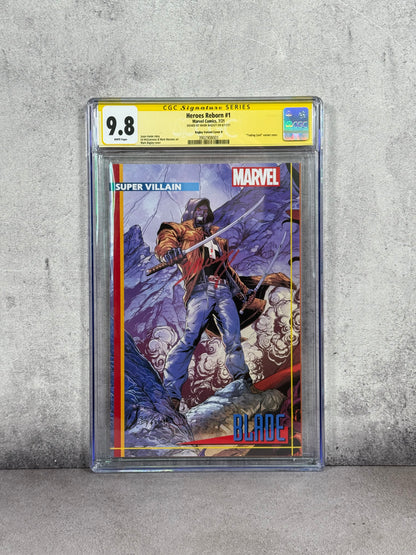 Heroes Reborn #1 (2021) Blade Variant – Firmado por Mark Bagley – CGC 9.8