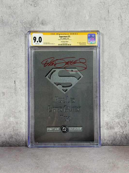 Superman #75 (1993) Death of Superman – CGC 9.0 – Firmado por Dan Jurgens