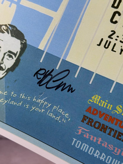 Poster Disneyland Firmado por Bob Gurr (Daño) – JSA