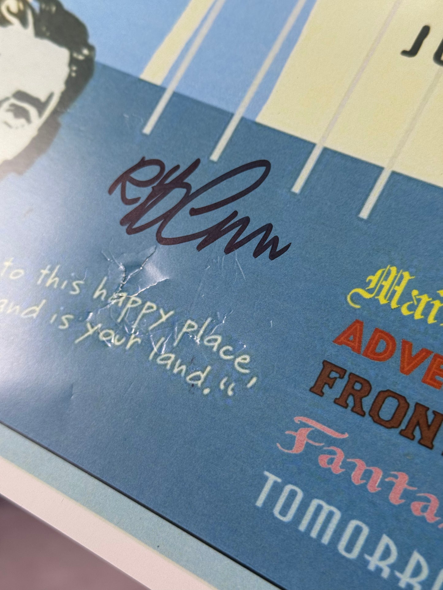 Poster Disneyland Firmado por Bob Gurr (Daño) – JSA