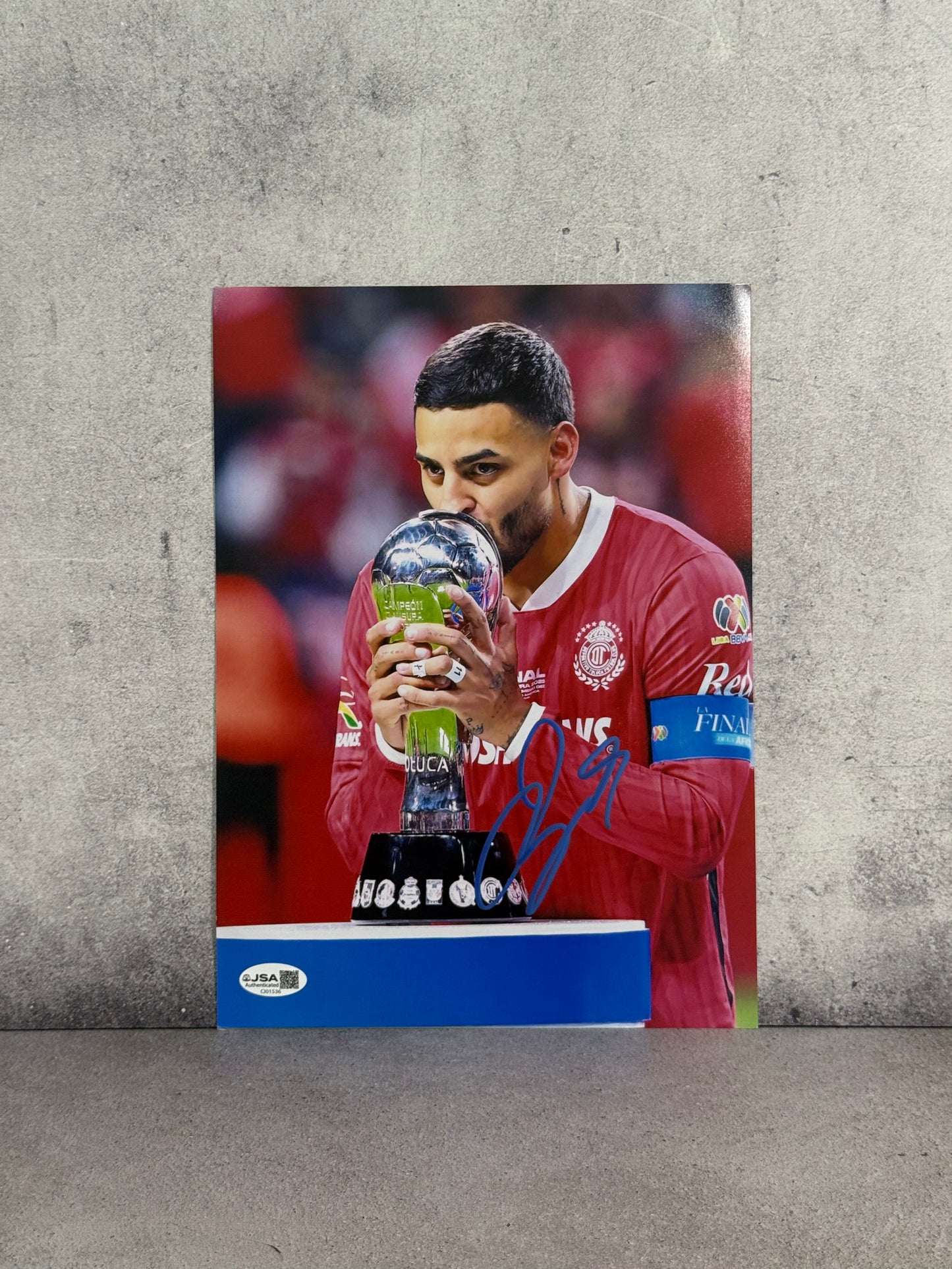 Foto Firmada Alexis Vega (Toluca FC) – JSA