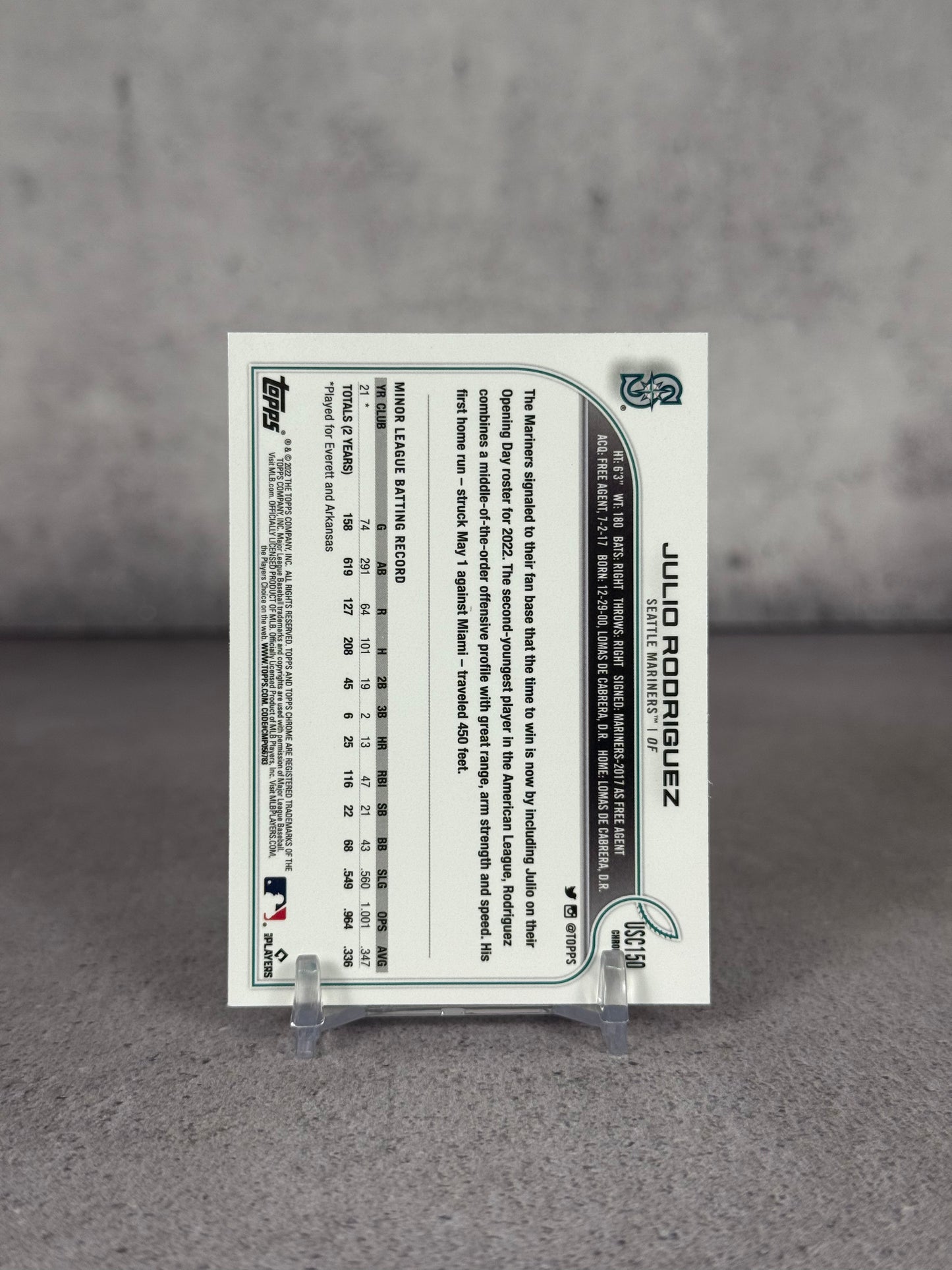 Julio Rodríguez Rookie Topps Chrome – Baseball