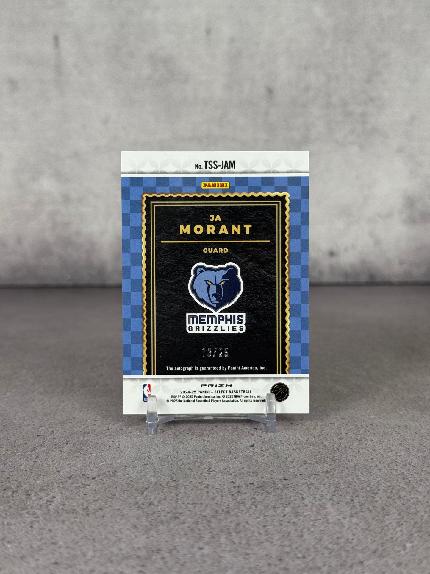Ja Morant Auto Prizm Panini 13/25