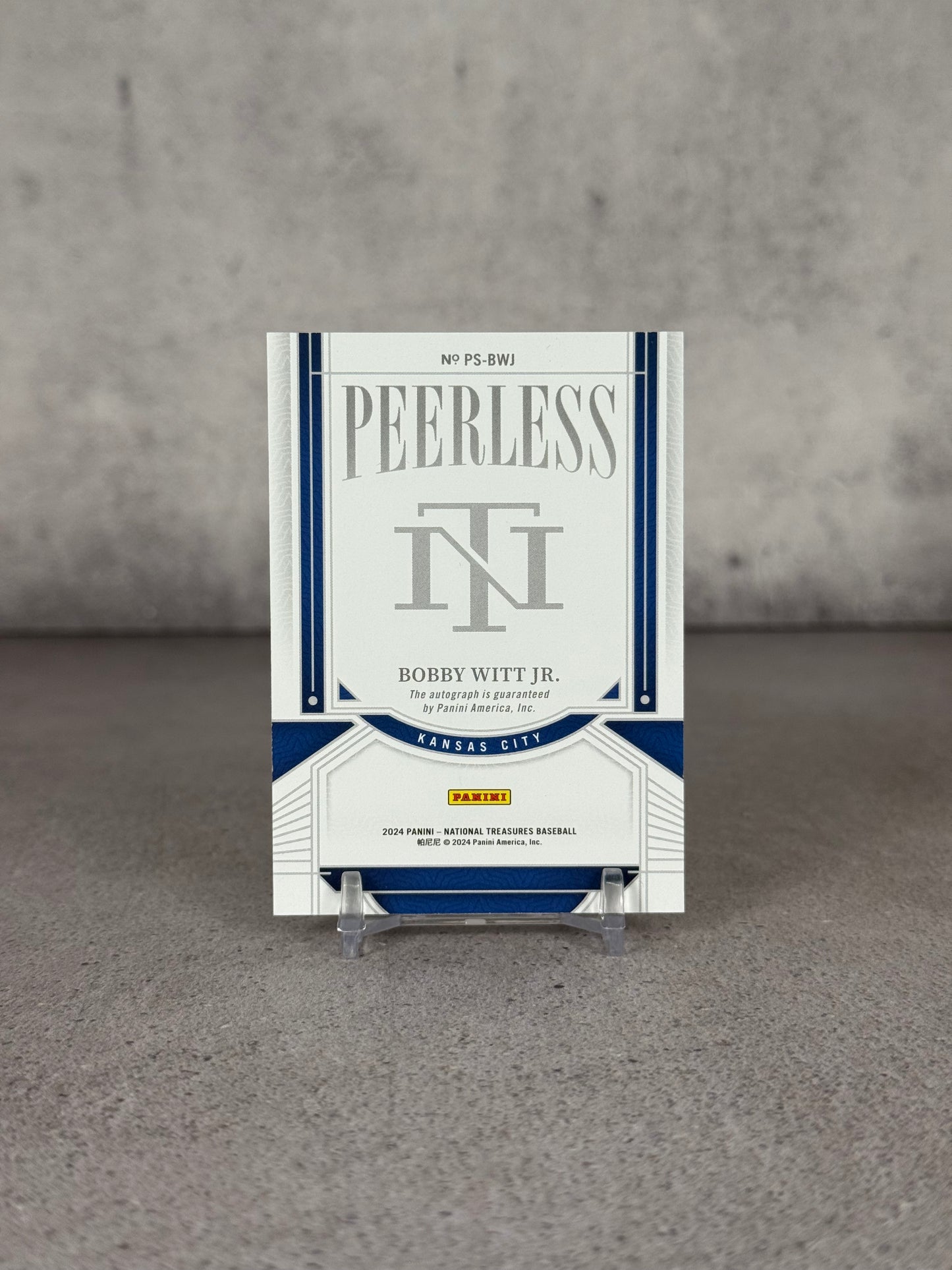 Bobby Witt Jr Auto 05/10 – Panini National Treasures