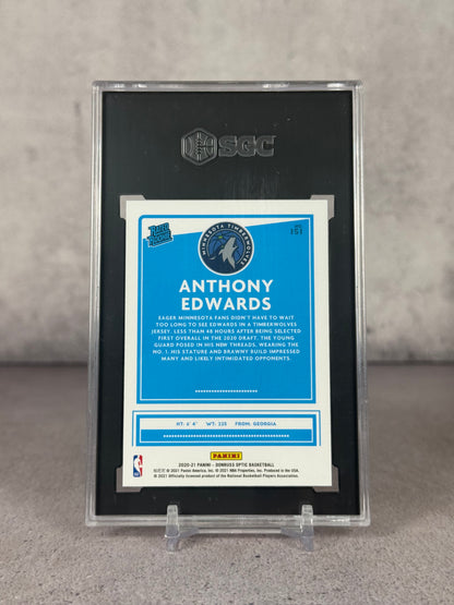 Anthony Edwards Rated Rookie Donruss Optic 2020–21 – SGC 10