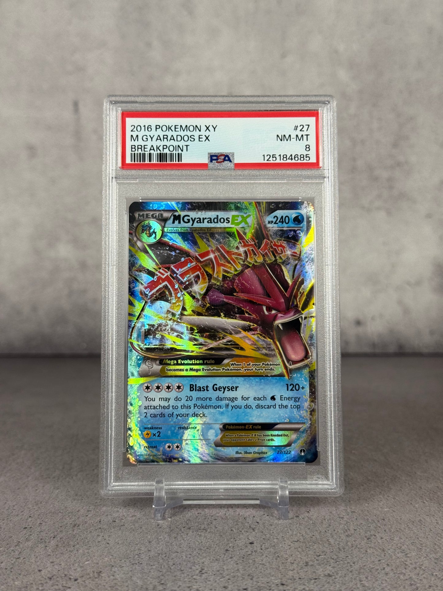 Pokémon M Gyarados EX 2016 BREAKpoint – PSA 9