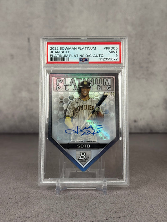 Juan Soto Auto Bowman Platinum 2022 – PSA 9