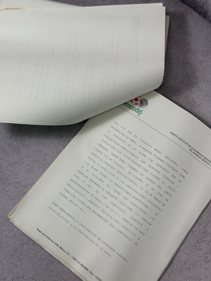 Boleto de Prensa México 86 + Carpeta Oficial Comité Organizador Mundial 1986