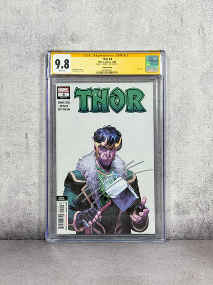 Cómic Thor #4 Marvel 2020 CGC 9.8 firmado por Donny Cates