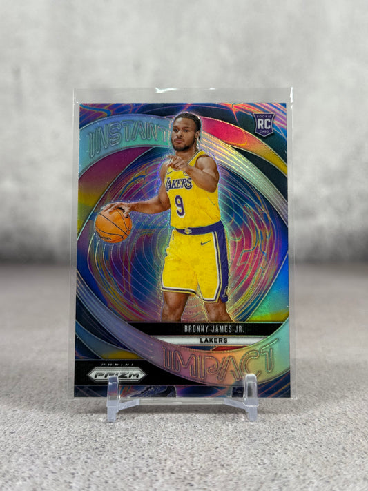 Tarjeta Panini Prizm Bronny James Jr Rookie Instant Impact