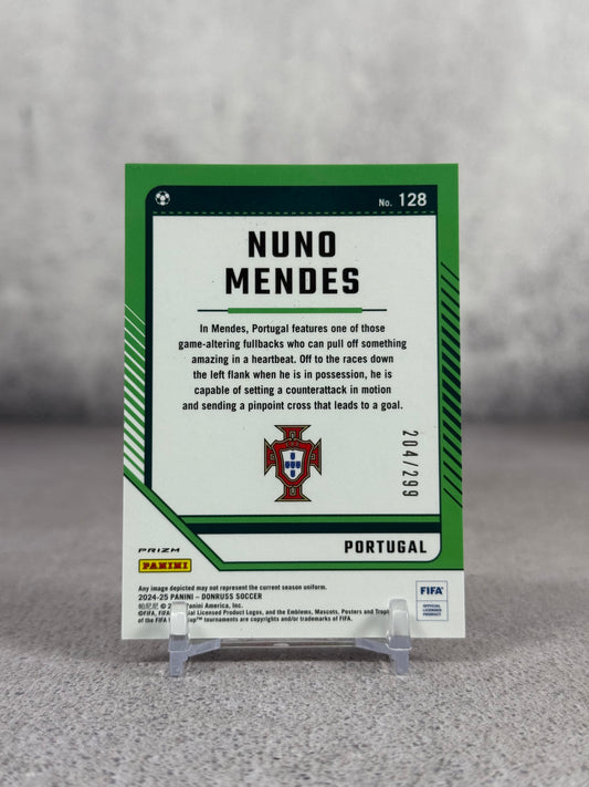 Tarjeta Donruss Optic Nuno Mendes Rookie 204/299 numerada