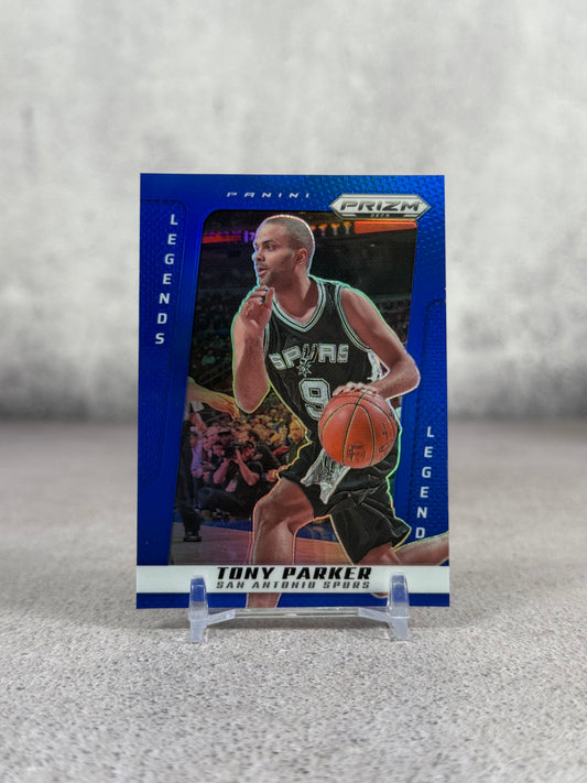Tarjeta Panini Prizm Legends Tony Parker 104/149 numerada