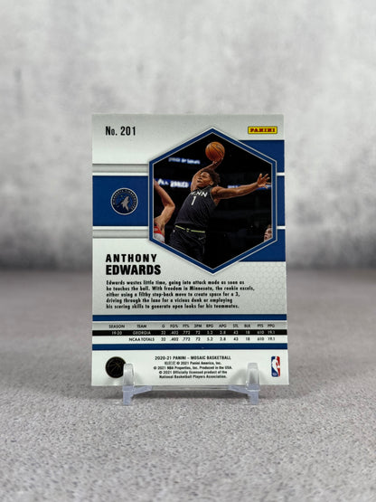 Tarjeta Panini Mosaic 2021 Anthony Edwards Rookie NBA