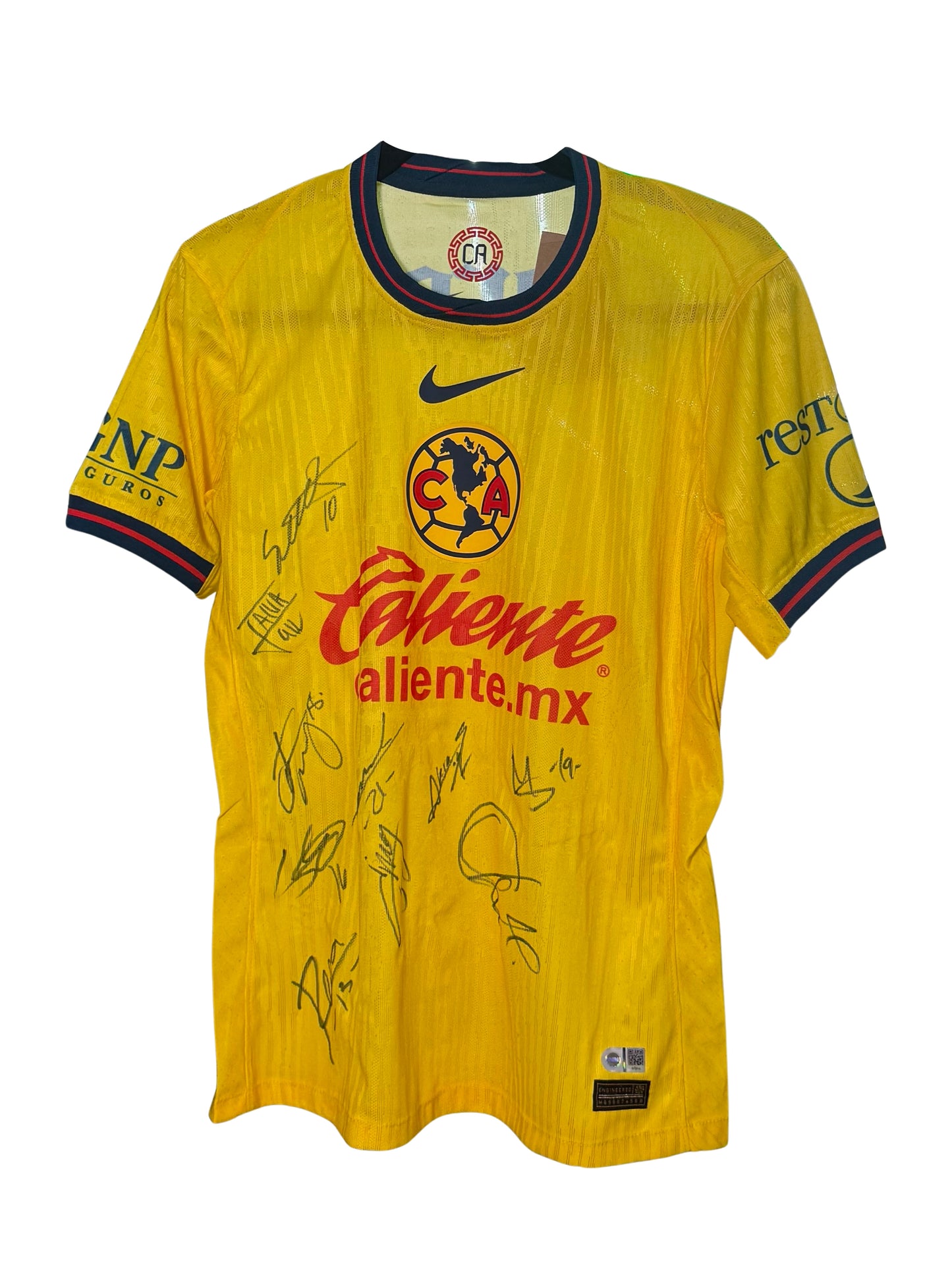 Jersey América Femenil firmado por plantel completo certificado SWAU